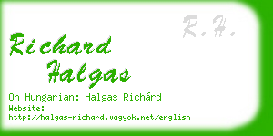 richard halgas business card